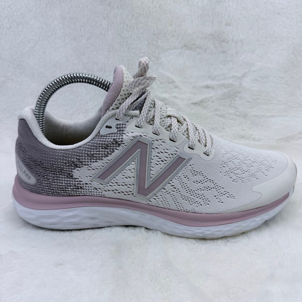 New Balance Fresh Foam 680v7 Women's Sea Salt Violet Shadow Running Shoes 8.5
